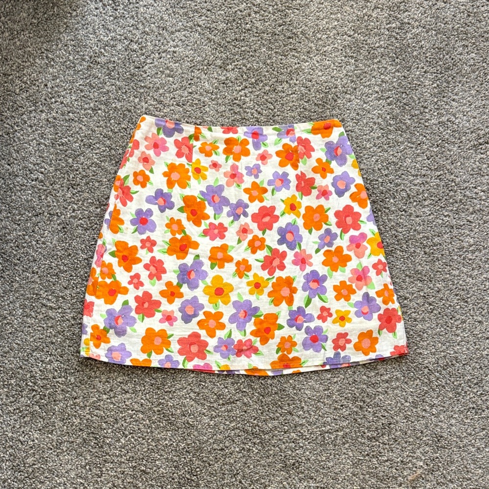 Peppermayo Colorful Floral Mini Skirt
